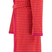 Esprit Damen Bademantel Striped Hoody Kapuze - Farbe: raspberry - 001