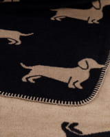 Cawö Wohndecken WE LOVE DOGS 62460 - Farbe: schwarz/beige - 93 - 150x200 cm