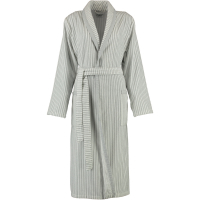 Cawö - Damen Bademantel Schalkragen 3423 - Farbe: weiss/silber - 76 - XL