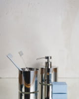 Möve - Steel Deco - Zahnbürstenhalter - Edelstahl - Farbe: silber - 829 (4-4042)