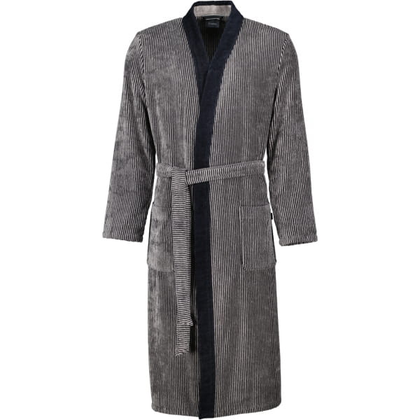 Cawö Bademäntel Herren Kimono Luxury Home 5840 - Farbe: natur-schwarz - 97