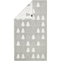 Cawö Christmas Edition Tannenbäume 958 - Farbe: platin - 76 - Duschtuch 80x150 cm