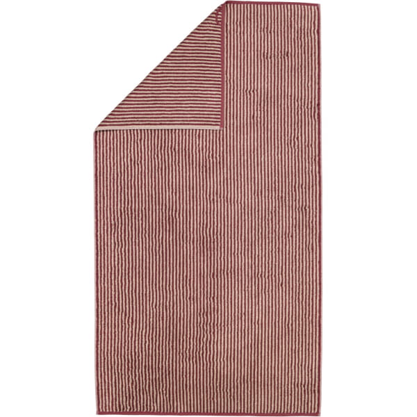 Cawö Handtücher Two-Tone Stripes 480 - Farbe: bordeaux - 23 - Duschtuch 80x günstig online kaufen