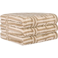 Cawö Handtücher Noblesse Elegance Allover 1088 - Farbe: sand - 33 - Seiflappen 30x30 cm