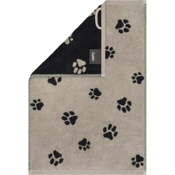 Cawö Handtücher We love Dogs Paws 6247 - Farbe: Schwarz-Beige - 93 - Gästet günstig online kaufen