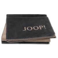 JOOP! Wohndecken Uni-Doubleface - Farbe: Anthrazit-Karamell - 150x200 cm