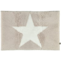 Rhomtuft - Badteppich STAR 216 - Farbe: stone/weiß - 1335 - 70x120 cm
