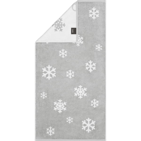 Cawö Handtücher WINTER EDITION Schneekristalle 6270 - Farbe: platin/weiß - günstig online kaufen