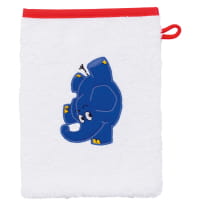 Smithy Die Sendung mit dem blauen Elefanten - Waschhandschuh 16 x 21 cm - Farbe: weiß (1504032)