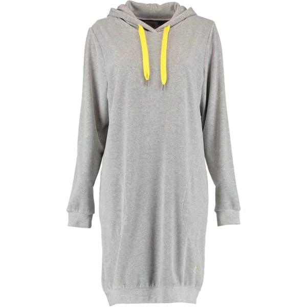 Cawö Home Active Longsize Hoodie 820 - Farbe: grau-melange/gelb - 75