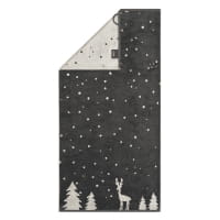 Cawö Handtücher WINTER EDITION Rudi im Schnee 6271 - Farbe: basalt/platin - 77