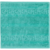 Cawö Handtücher Noblesse Uni 1001 - Farbe: smaragd - 421 - Seiflappen 30x30 cm