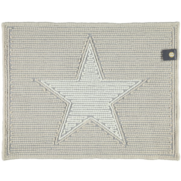 Rhomtuft - Badteppich STAR 216 - Farbe: stone/weiß - 1335 70x120 cm