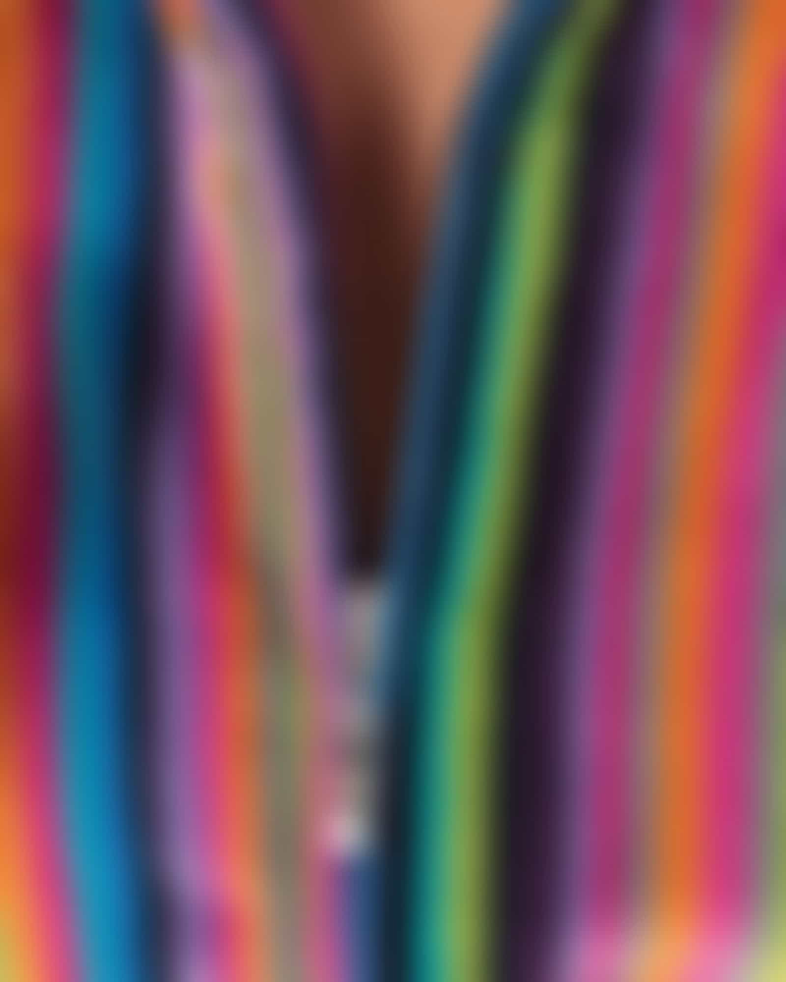 Cawö - Damen Bademantel Farbe: | Bademantel - - Cawö 1456 im - Leichtvelours | 14 multicolor | 2-Wege-Reißverschluss Überblick Alles