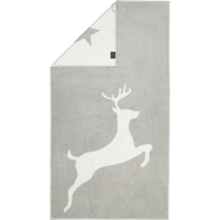 Cawö Christmas Edition Hirsch 929 - Farbe: platin - 76 Duschtuch 80x150 cm