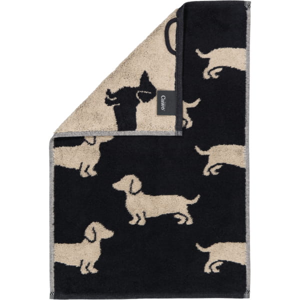 Cawö Handtücher We love Dogs 6246 - Farbe: Schwarz-Beige - 93 - Gästetuch 3 günstig online kaufen