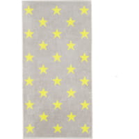 Cawö Handtücher NEW STARS Sterne groß 6260 - Farbe: platin/lime - 75 - Handtuch 50x100 cm