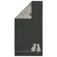 Cawö Handtücher CUTE CATS EDITION You & Me 6263 - Farbe: basalt/platin - 77 - Duschtuch 80x150 cm