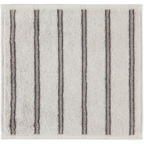 Cawö Polo Streifen 365 - Farbe: platin - 73 - Seiflappen 30x30 cm