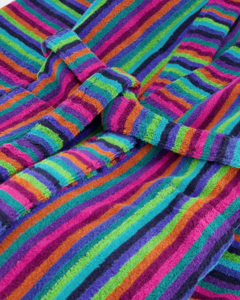 Cawö - Damen Bademantel Walkfrottier - Kimono 7048 - Farbe: 84 - multicolor - L