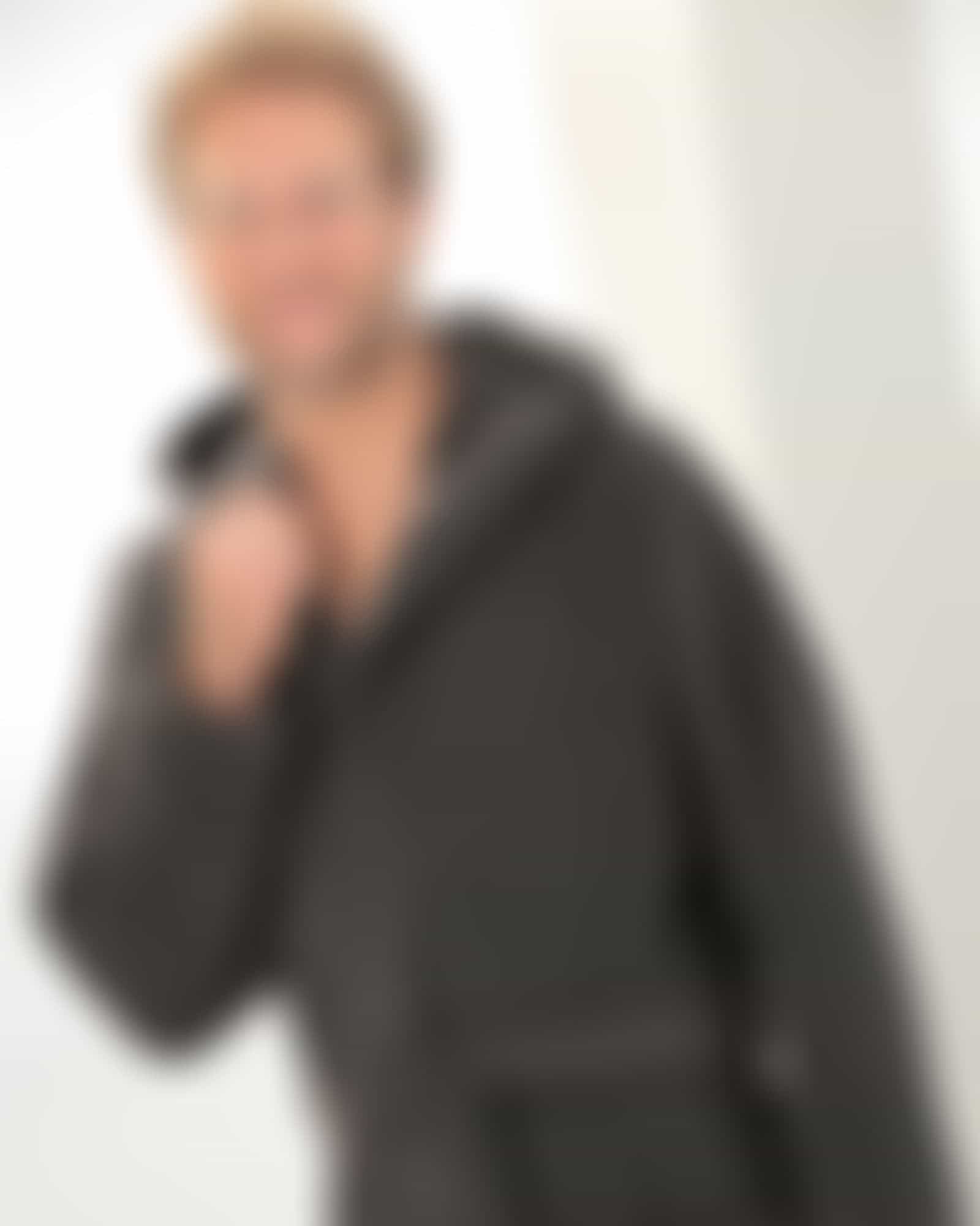 Cawö Home Bademäntel Herren Kapuze Sauna Time 833 - Farbe: basalt - 77 Detailbild 1