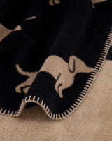 Cawö Wohndecken WE LOVE DOGS 62460 - Farbe: schwarz/beige - 93 - 150x200 cm