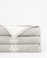 Cawö Handtücher WINTER EDITION Schneekristalle 6270 - Farbe: platin/weiß - 76