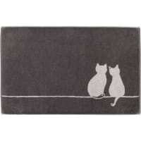 Cawö Badematten CUTE CATS You & Me 6263 - Farbe: basalt/platin - 77 - 50x80 cm