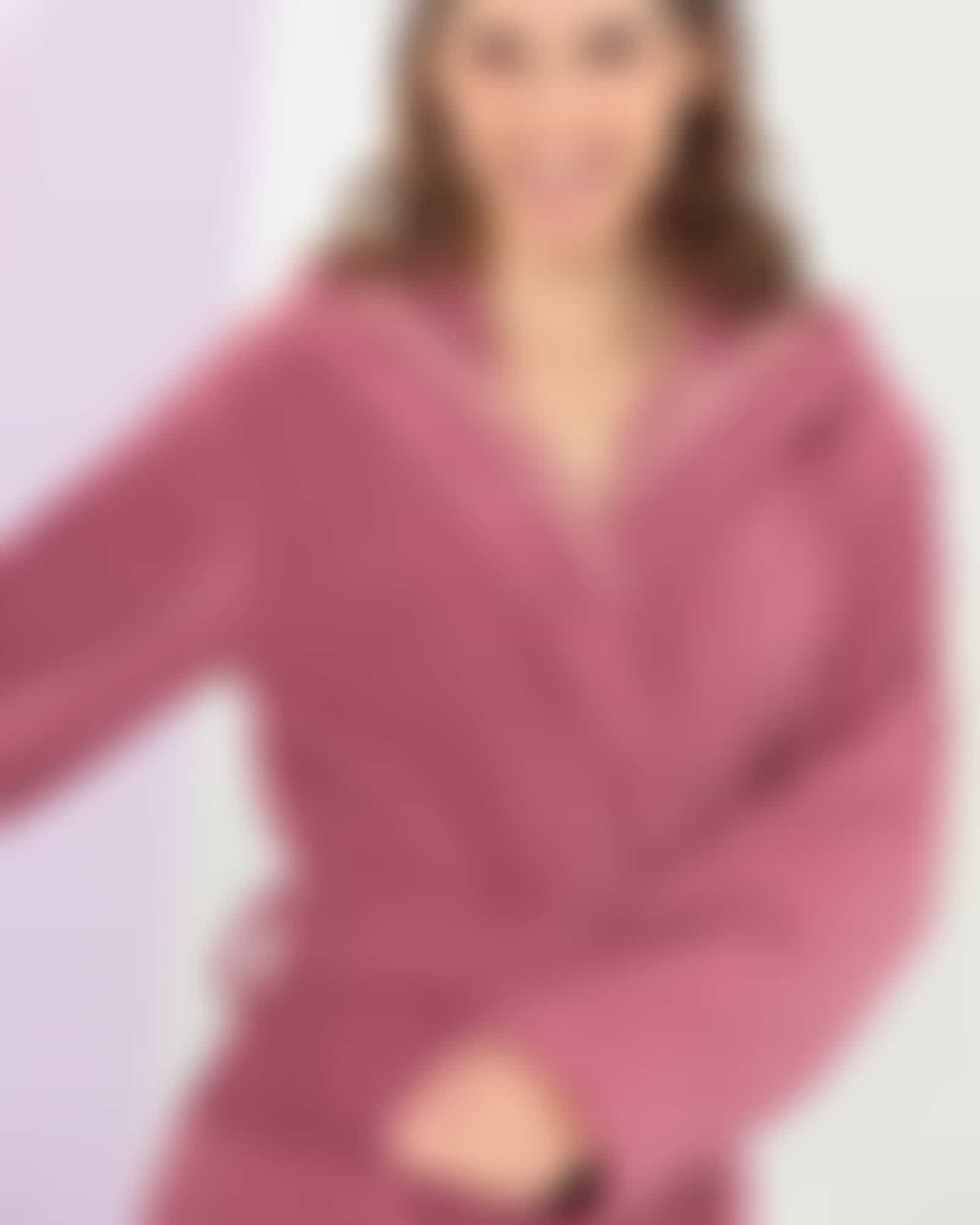 Cawö Home Bademäntel Damen Kapuze Luxury Basics Kapuze 827 - Farbe: blush - 22