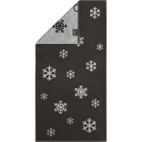 Cawö Handtücher WINTER EDITION Schneekristalle 6270 - Farbe: basalt/platin - 77