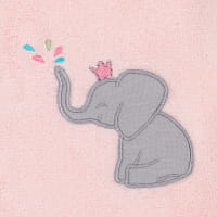 Smithy Pastellflausch Elefant - Lätzchen 24 x 24 cm - Farbe: rosa (2005072)